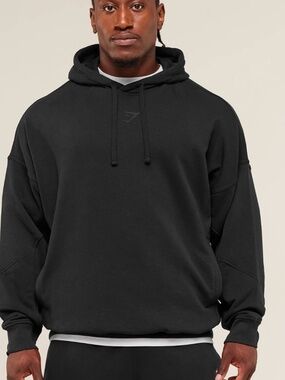 Mens Gymshark Power Hoodie Size L in Black NWT